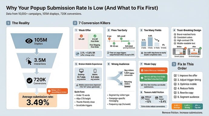 Why your popup submission rate is low
