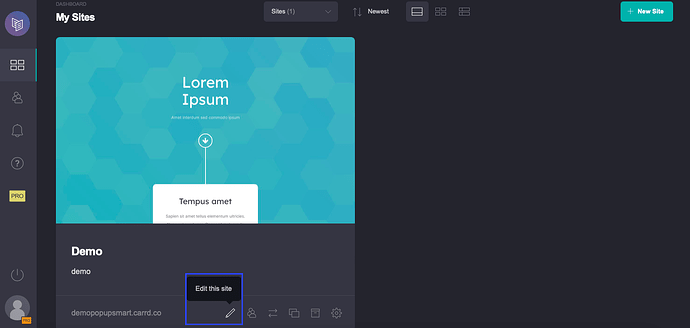 Edit This Site on Carrd