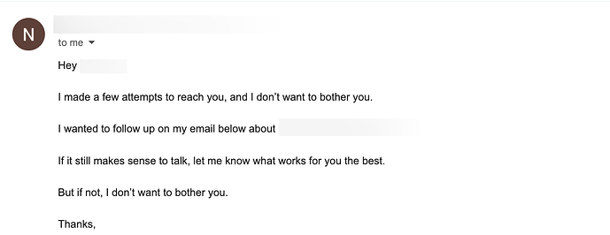 polite follow up email example