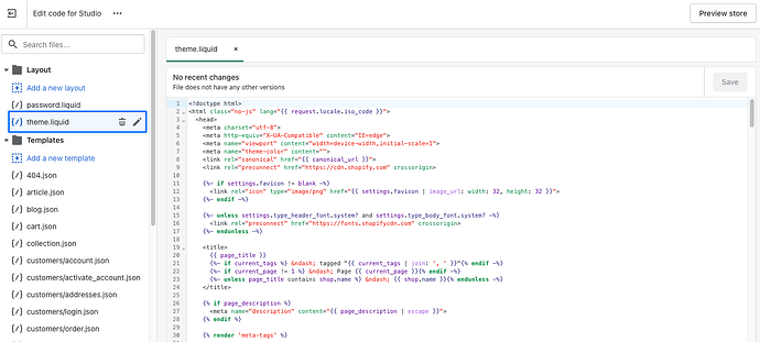 theme.liquid file in the Shopify dashboard