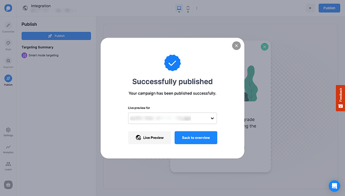 Publish Success