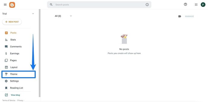 Blogger Posts Dashboard