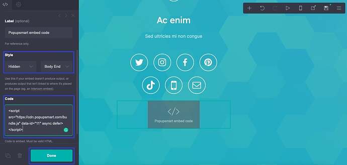 Adding Embed Code to Carrd