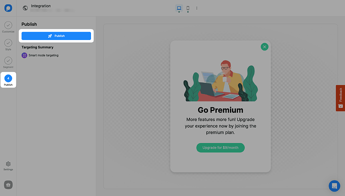 Publish Your Popupsmart Campaign