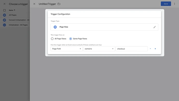 view some pages tag manager