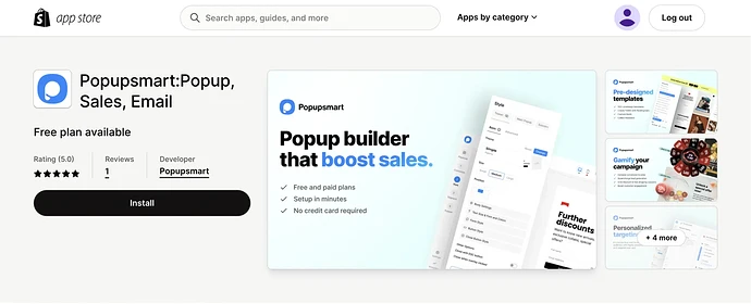 Navigate shopify app store