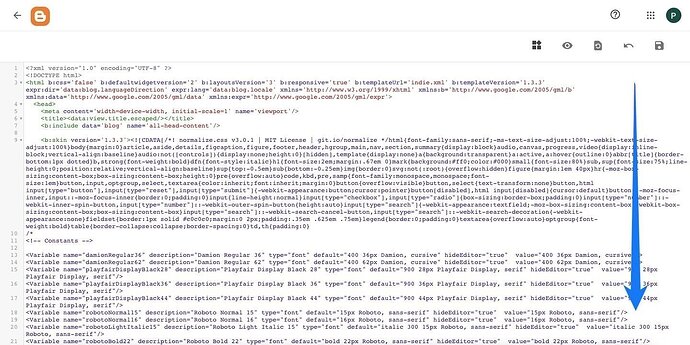 Blogger Edit Page