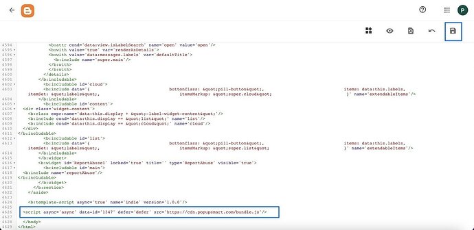 Embed Code on Blogger HTML